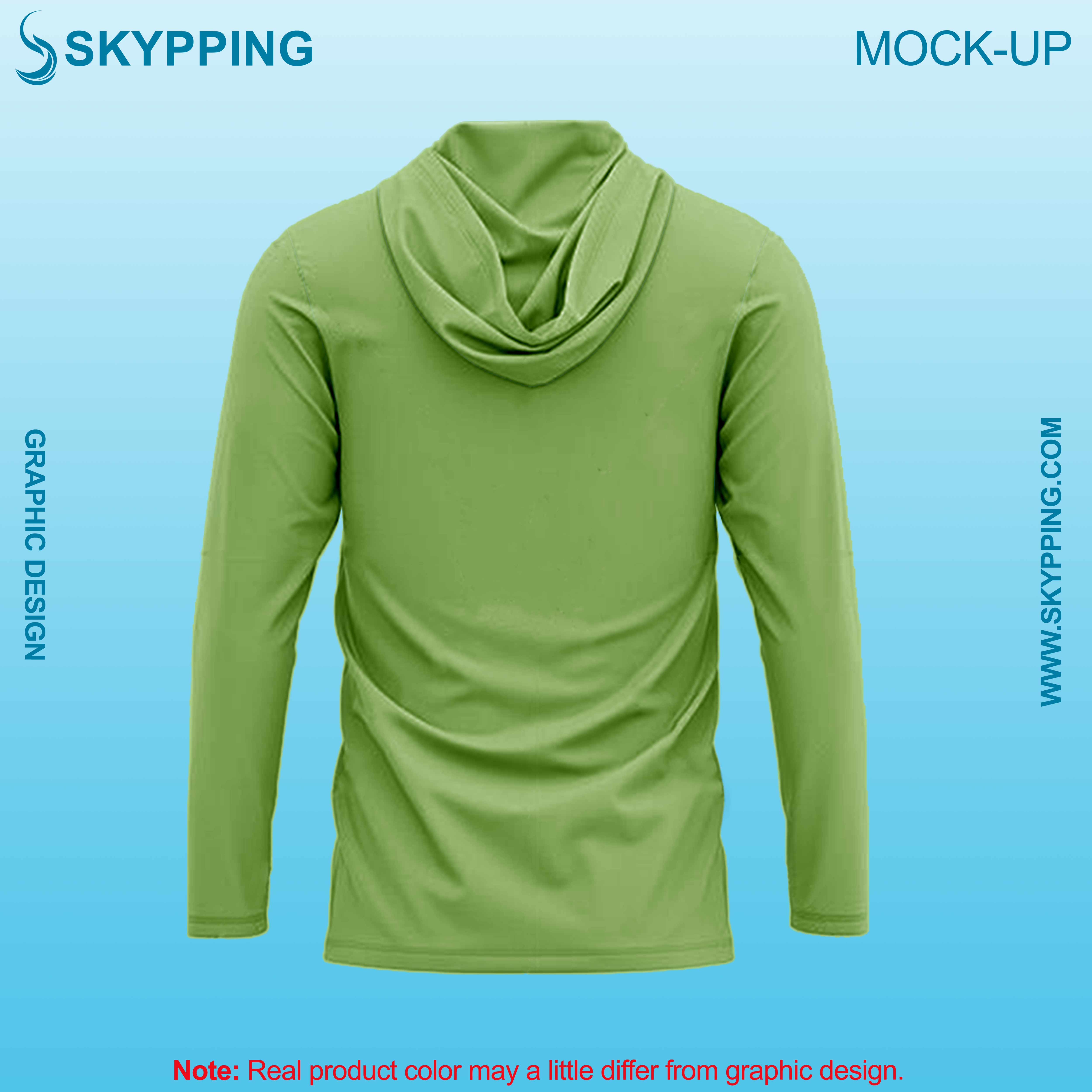 Hooded Long sleeve set-in style round neck t-shirts for men